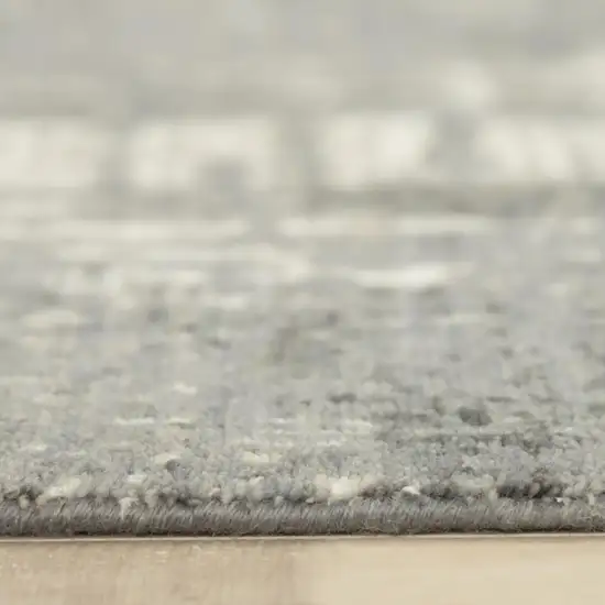 Gray And Light Gray New Zealand Lambs Wool Abstract Hand Carved Handmade Area Rug Photo 6