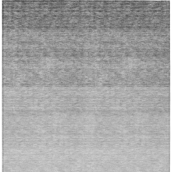 Gray And Light Gray Ombre Washable Indoor Outdoor Area Rug Photo 6