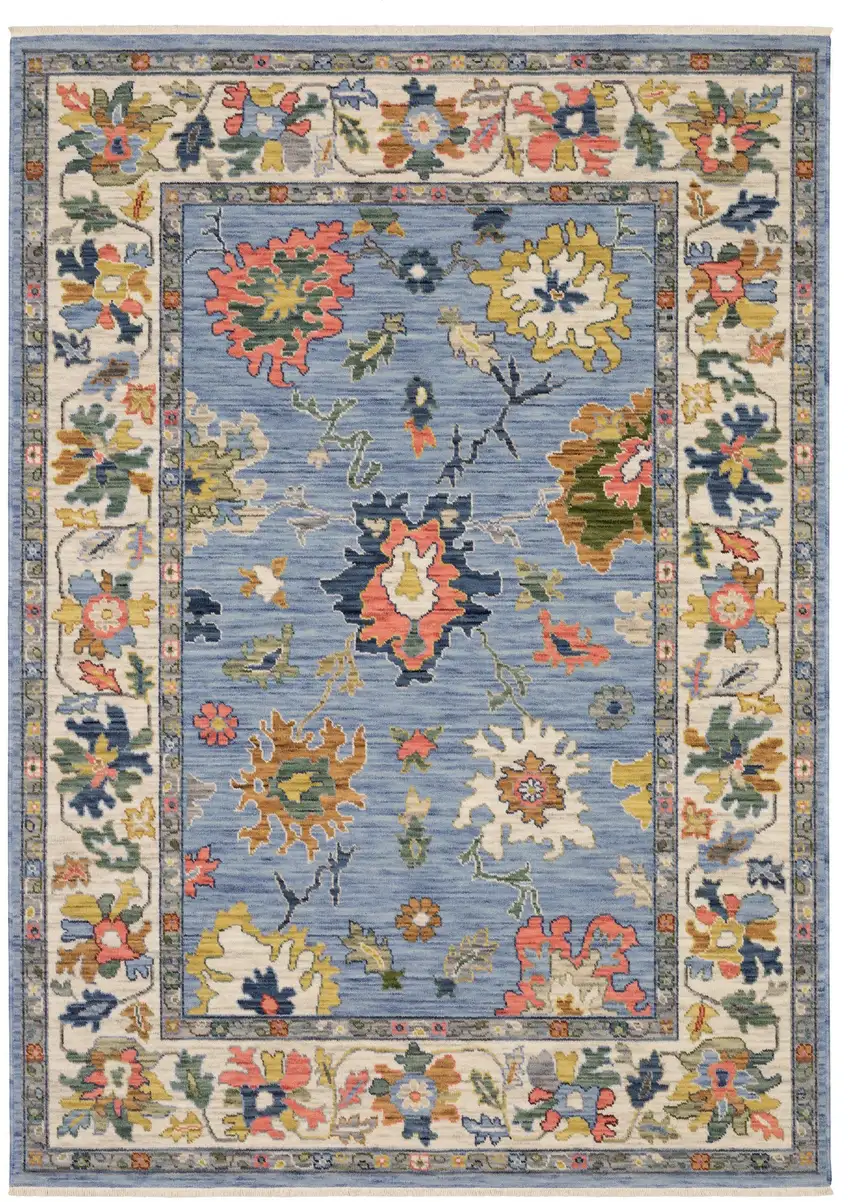 Gray And Light Gray Oriental Area Rug With Fringe Photo 6