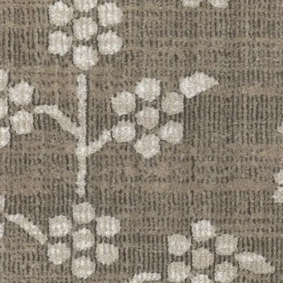 Gray And Light Gray Oriental Area Rug Photo 5
