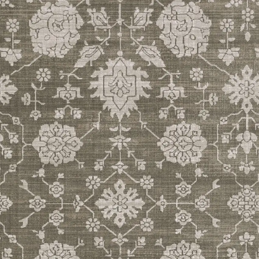 Gray And Light Gray Oriental Area Rug Photo 9