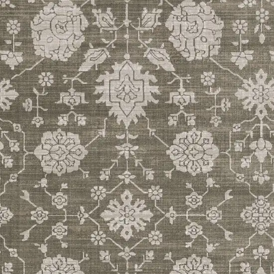 Gray And Light Gray Oriental Area Rug Photo 9