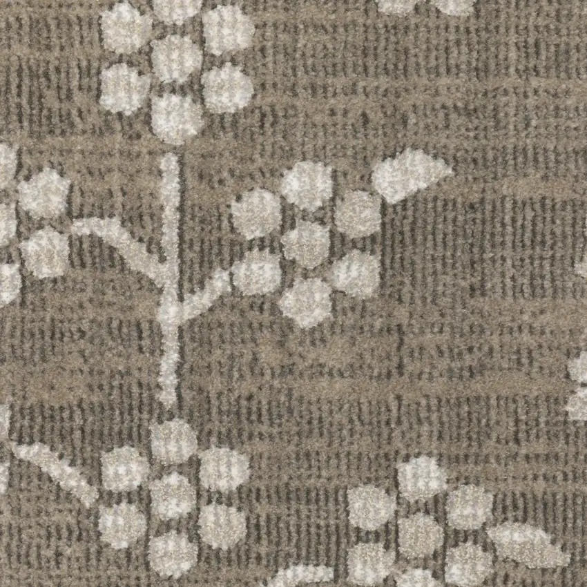 Gray And Light Gray Oriental Area Rug Photo 6
