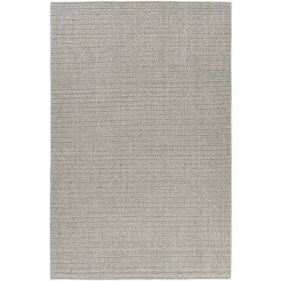 Gray And Light Gray Wool Hand Woven Square Rug Photo 2