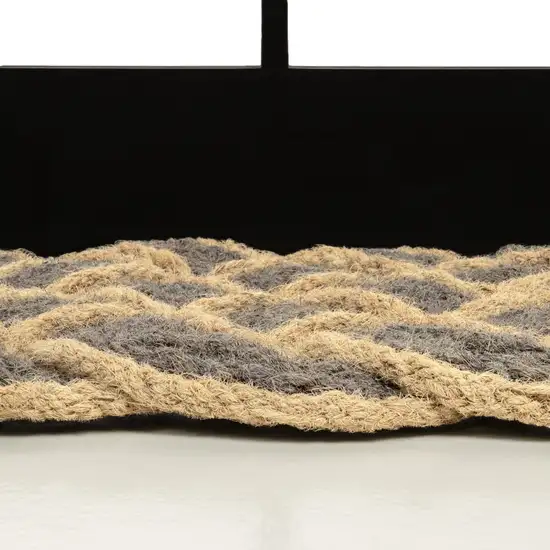 Gray And Light Yellow Geometric Handmade Indoor Outdoor Area Rug Photo 9