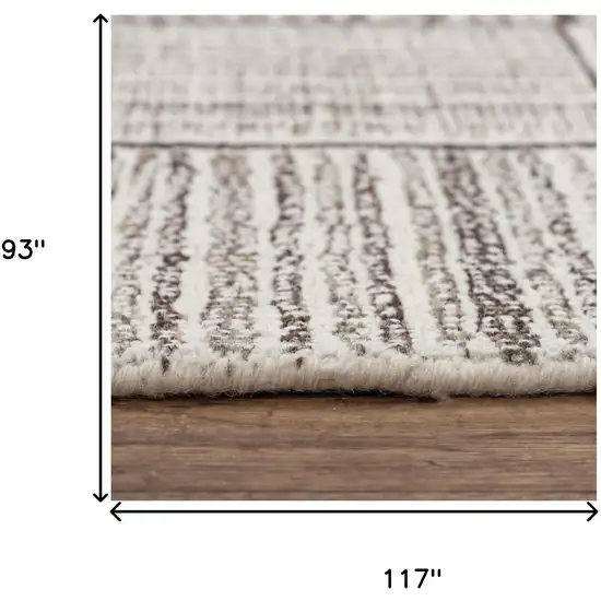 Gray And Natural Wool Checkered Hand Tufted Area Rug Photo 6