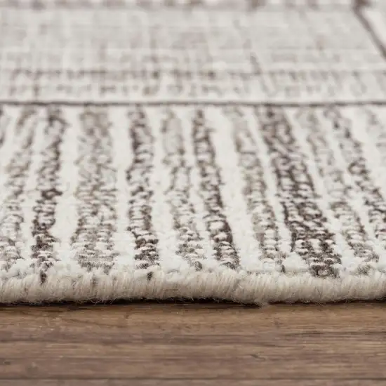 Gray And Natural Wool Checkered Hand Tufted Area Rug Photo 1