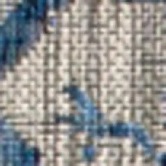 Gray And Navy Blue Medallion Indoor Outdoor Area Rug Photo 2