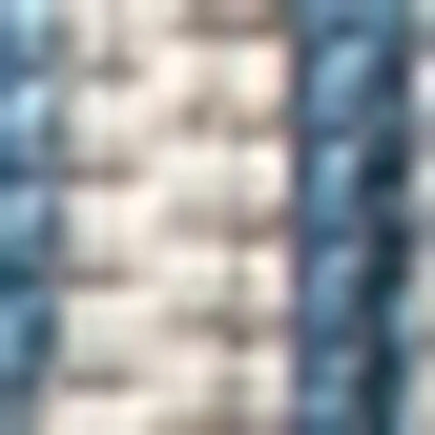 Gray And Navy Blue Medallion Indoor Outdoor Area Rug Photo 2