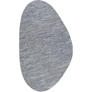 Photo of Gray And Navy Blue Medallion Indoor Outdoor Area Rug