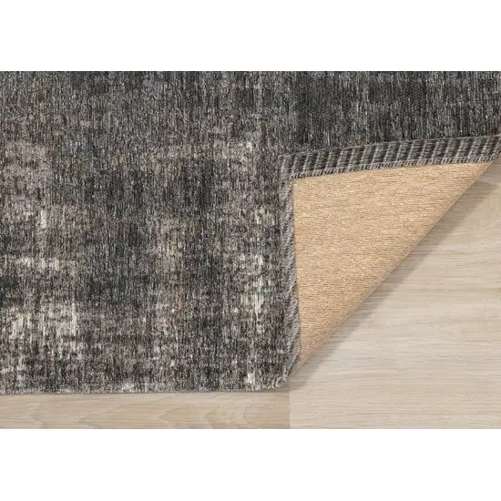 Gray And Off White Abstract Area Rug Photo 9