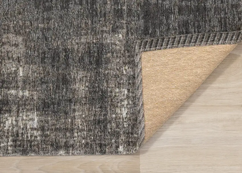 Gray And Off White Abstract Area Rug Photo 9