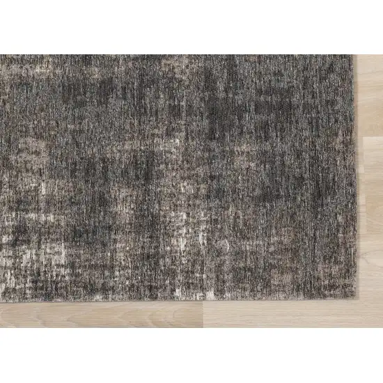 Gray And Off White Abstract Area Rug Photo 9