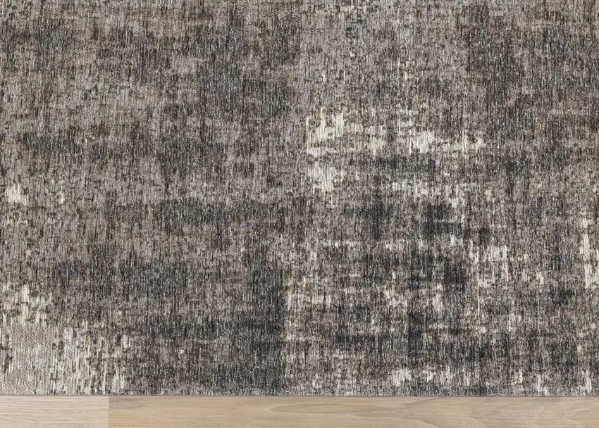 Gray And Off White Abstract Area Rug Photo 8