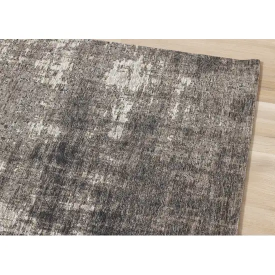 Gray And Off White Abstract Area Rug Photo 8
