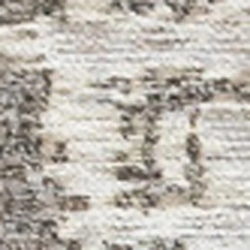 Gray And Off White Abstract Area Rug Photo 4
