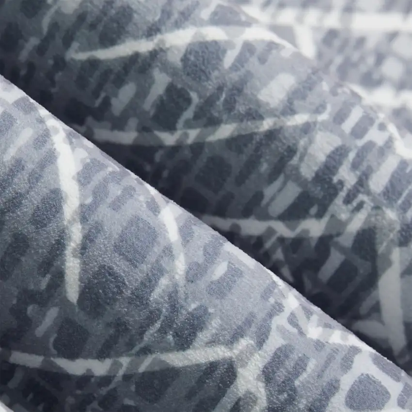 Gray And Off White Abstract Geometric Washable Area Rug Photo 7