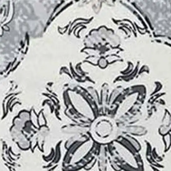 Gray And Off White Patchwork Distressed Washable Area Rug Photo 3