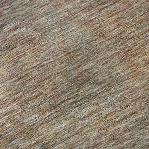 Photo of Gray And Orange Abstract Washable Area Rug With UV Protection