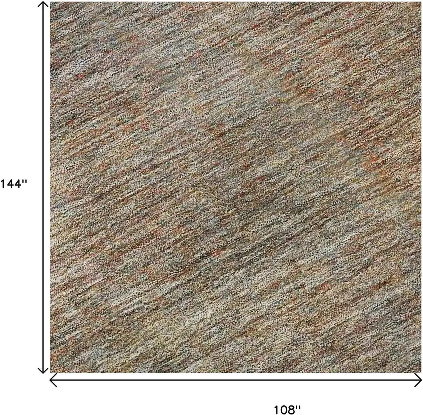 Gray And Orange Abstract Washable Area Rug With UV Protection Photo 9