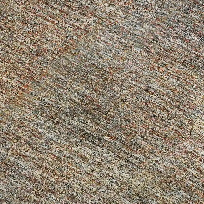 Gray And Orange Abstract Washable Area Rug With UV Protection Photo 3