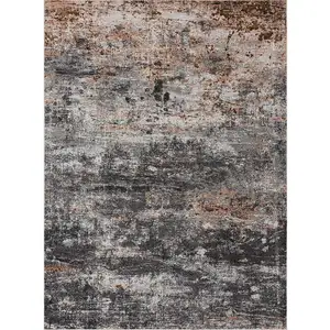 Photo of Gray And Orange Storm Area Rug