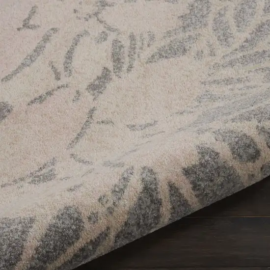 Gray And Pink Floral Area Rug Photo 7