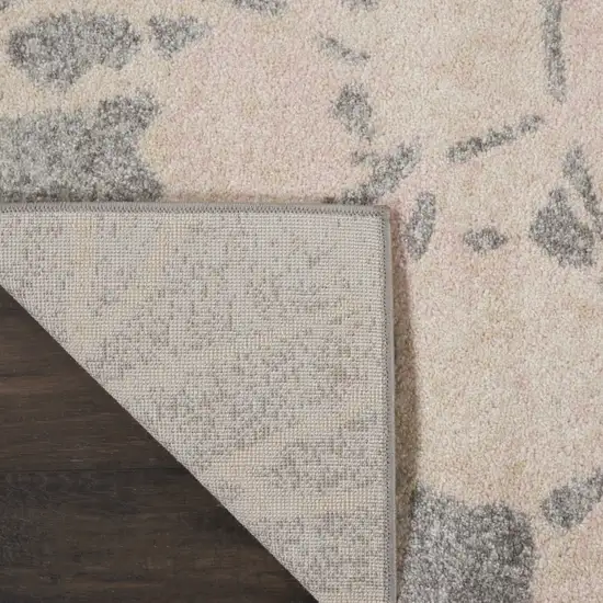 Gray And Pink Floral Area Rug Photo 9