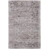 Photo of Gray And Purple Abstract Hand Woven Area Rug