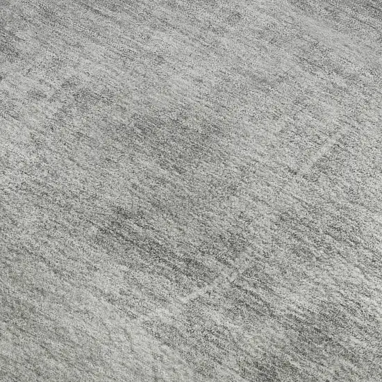 Gray And Silver Abstract Geometric Washable Area Rug With UV Protection Photo 3