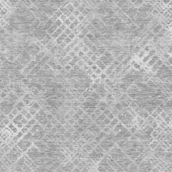 Gray And Silver Abstract Geometric Washable Area Rug With UV Protection Photo 3