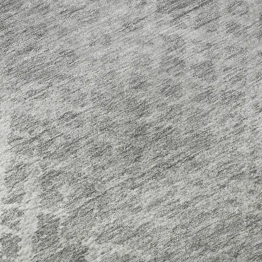 Gray And Silver Abstract Geometric Washable Area Rug With UV Protection Photo 9
