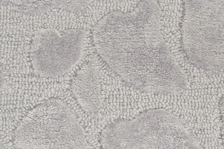 Gray And Silver Abstract Tufted Handmade Area Rug Photo 5