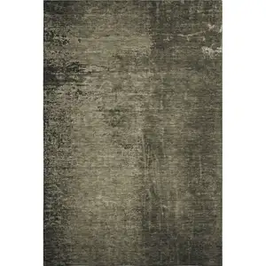 Photo of Gray And Silver Abstract Washable Area Rug With UV Protection