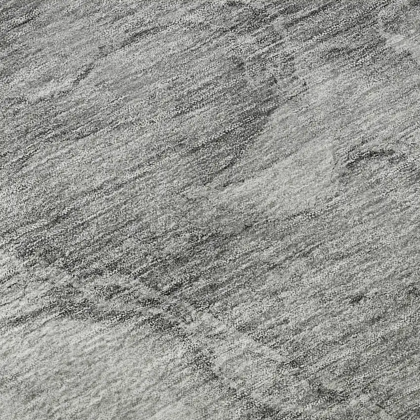 Gray And Silver Abstract Washable Area Rug With UV Protection Photo 9