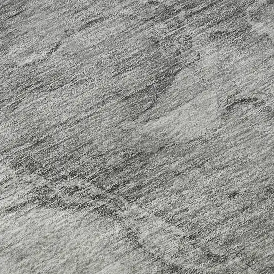 Gray And Silver Abstract Washable Area Rug With UV Protection Photo 9