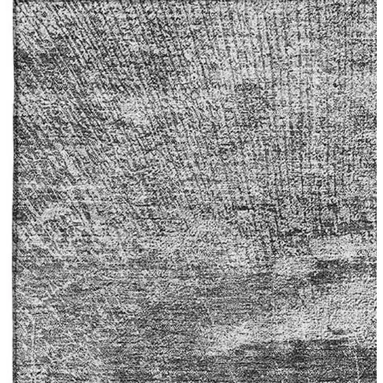 Gray And Silver Abstract Washable Area Rug With UV Protection Photo 2