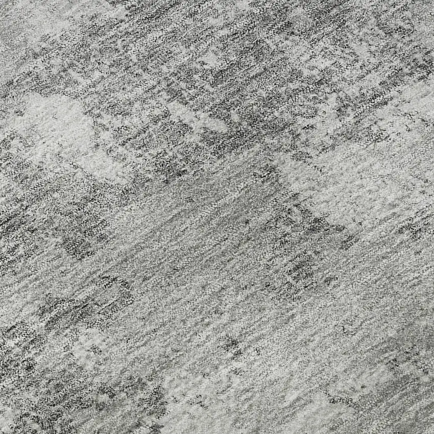 Gray And Silver Abstract Washable Area Rug With UV Protection Photo 9