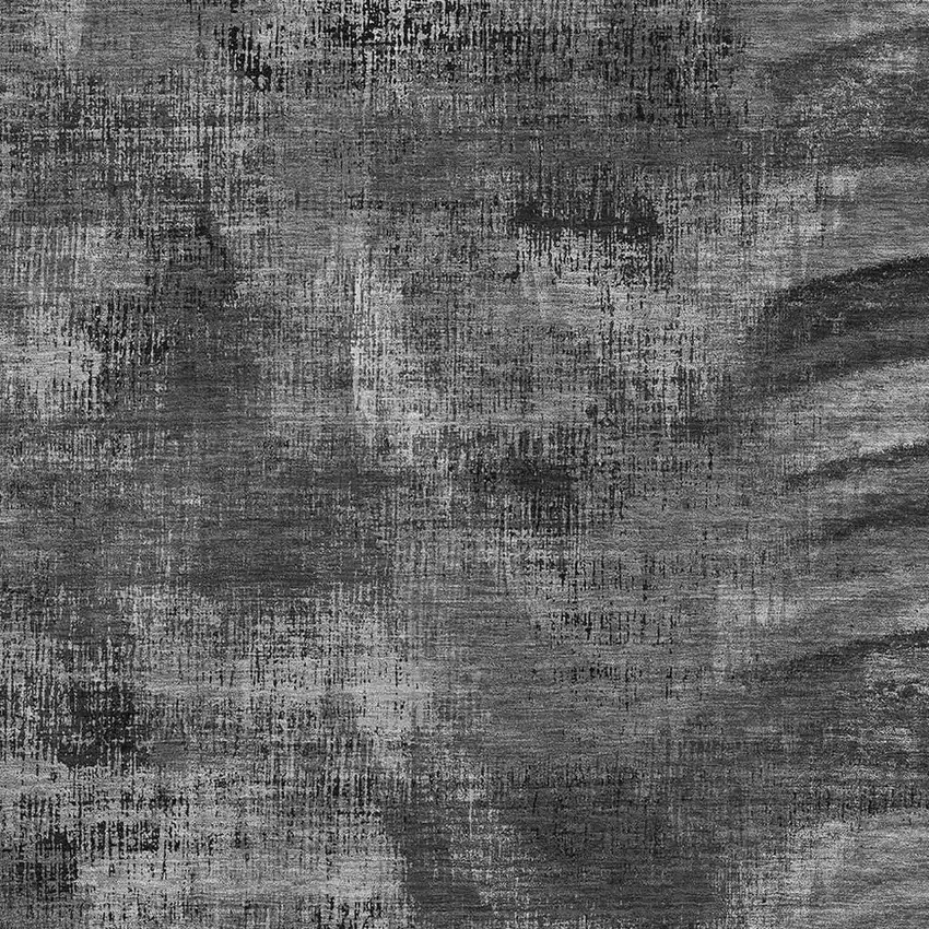 Gray And Silver Abstract Washable Area Rug With UV Protection Photo 3