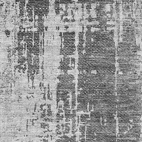 Gray And Silver Abstract Washable Area Rug With UV Protection Photo 3