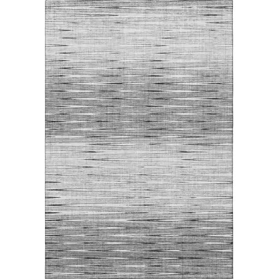 Gray And Silver Abstract Washable Area Rug With UV Protection Photo 3