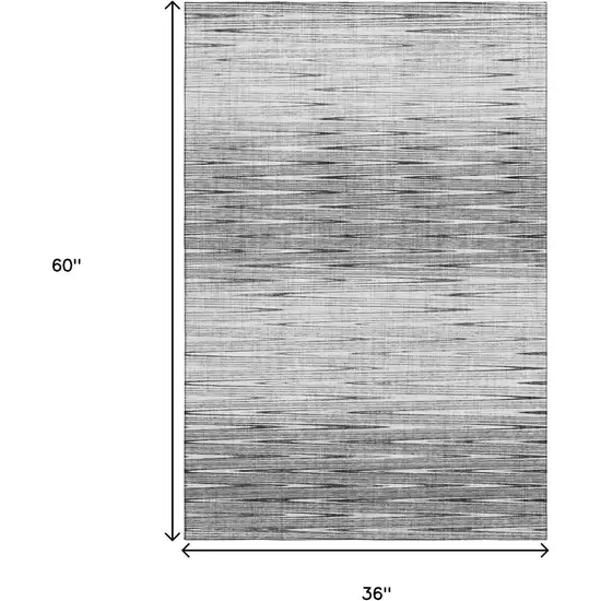 Gray And Silver Abstract Washable Area Rug With UV Protection Photo 3