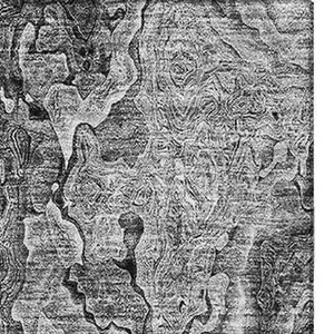 Photo of Gray And Silver Abstract Washable Area Rug With UV Protection