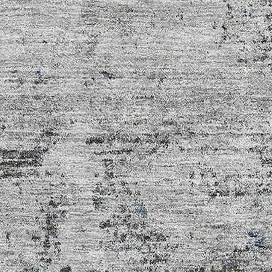 Gray And Silver Abstract Washable Area Rug With UV Protection Photo 2