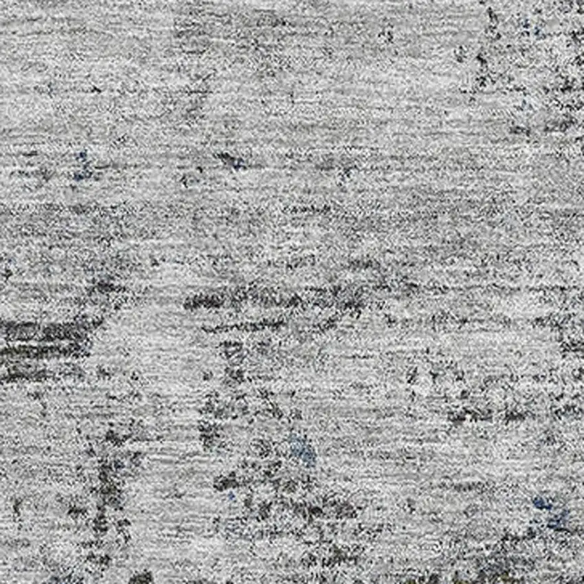 Gray And Silver Abstract Washable Area Rug With UV Protection Photo 2