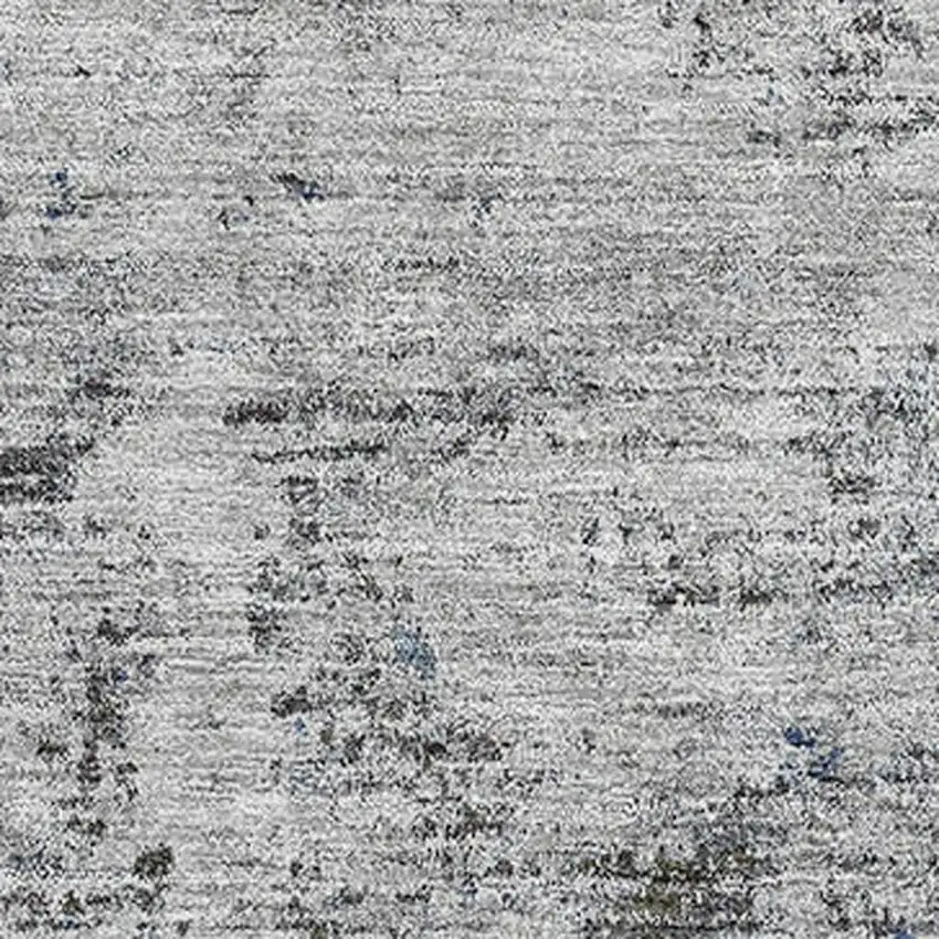 Gray And Silver Abstract Washable Area Rug With UV Protection Photo 2