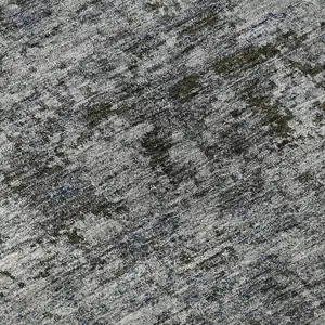 Photo of Gray And Silver Abstract Washable Area Rug With UV Protection