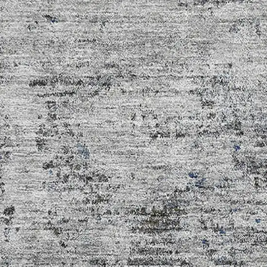 Gray And Silver Abstract Washable Area Rug With UV Protection Photo 2