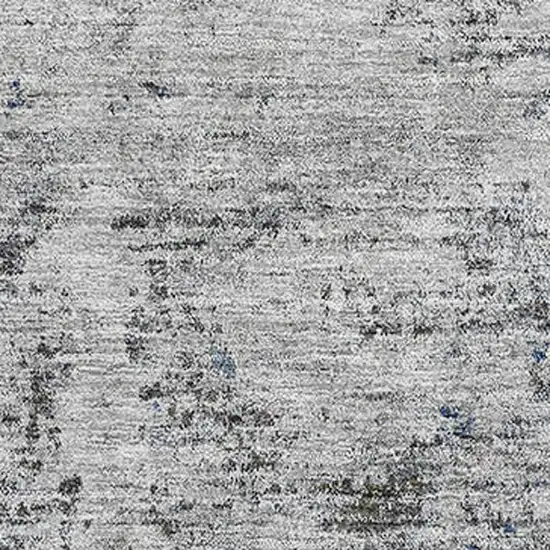 Gray And Silver Abstract Washable Area Rug With UV Protection Photo 2
