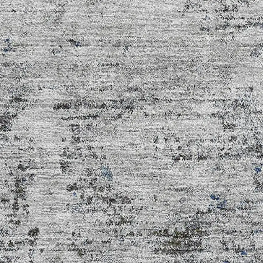 Gray And Silver Abstract Washable Area Rug With UV Protection Photo 2
